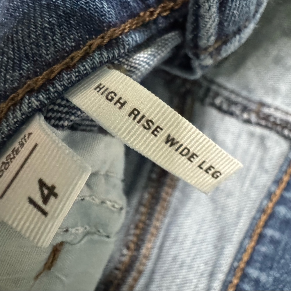 LOFT High Rise Wide Leg Blue Women's Jeans - Picture 7 of 12
